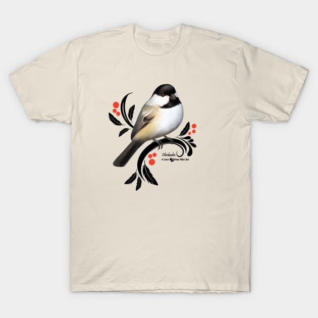 Chickadee T-Shirt by Sylvanmistart